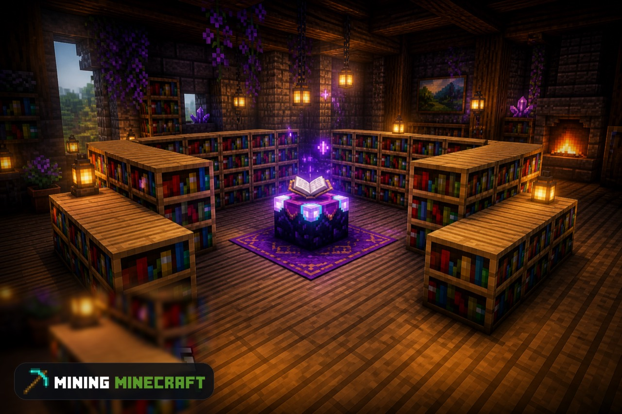Enchanting table with bookshelves