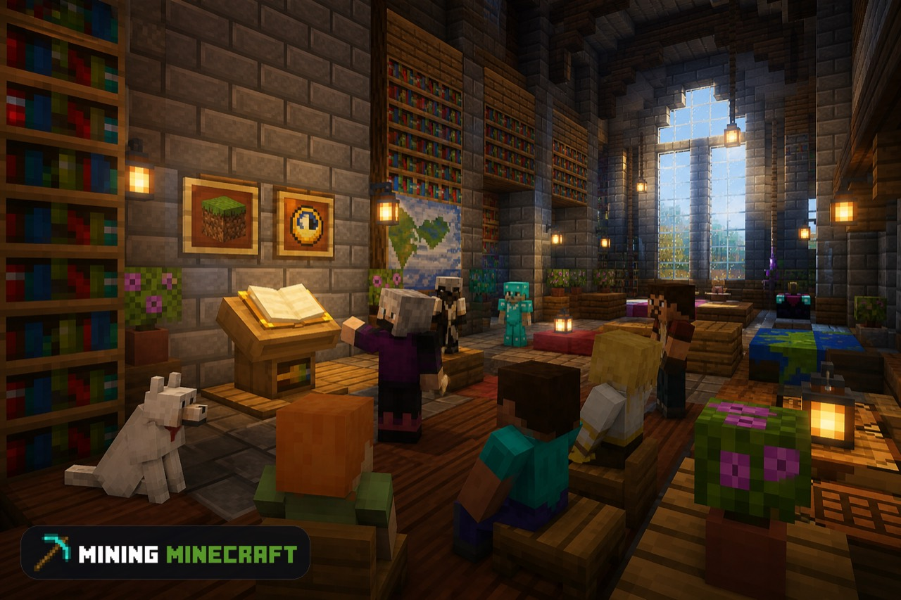Minecraft library hall